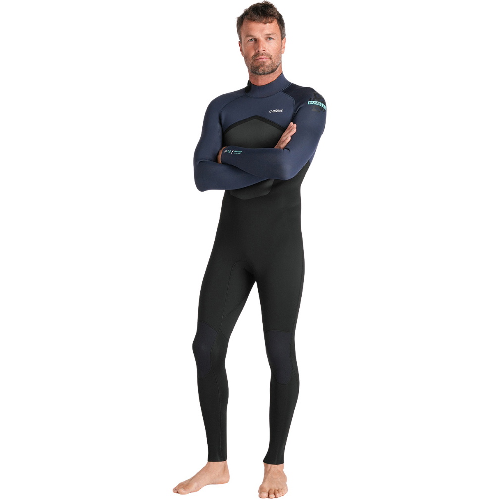 2026 C-Skins Da Uomo Nuwave Legend 3/2mm Back Zip Muta C-NLE32MBZ - Black / Bluestone / Petrol